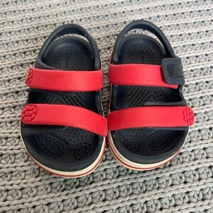 CROCS Kids Black and Red Sandals